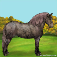 Horse Color:Blue Ice Roan Pearl 
