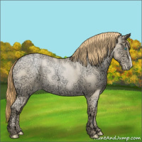 Horse Color:Smoky Blue Ice Roan Pearl 