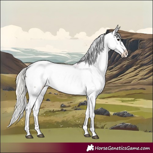 Horse Color:Silver Grullo Snowcap Rabicano 
