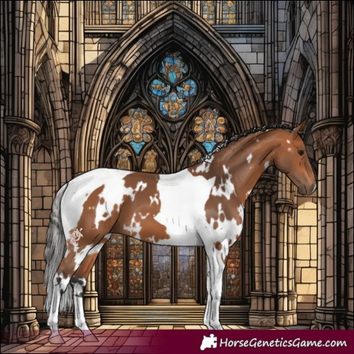 Horse Color:White Spotted Bay Tobiano 
