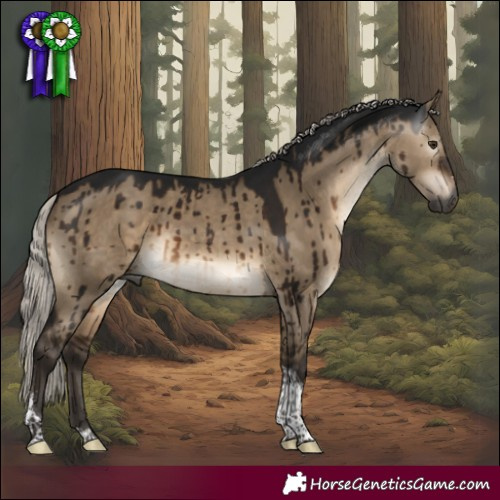 Horse Color:Gray Silver Brown Dun Sabino Tobiano Brindle 