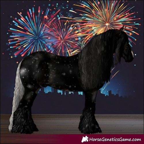 Horse Color:Void White Spotted Silver Amber Champagne Appaloosa 