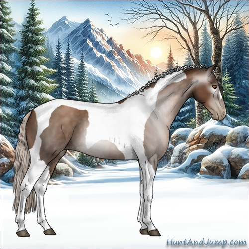Horse Color:Gray Silver Black Pearl Tobiano