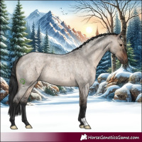 Horse Color:Brown Roan Dun 