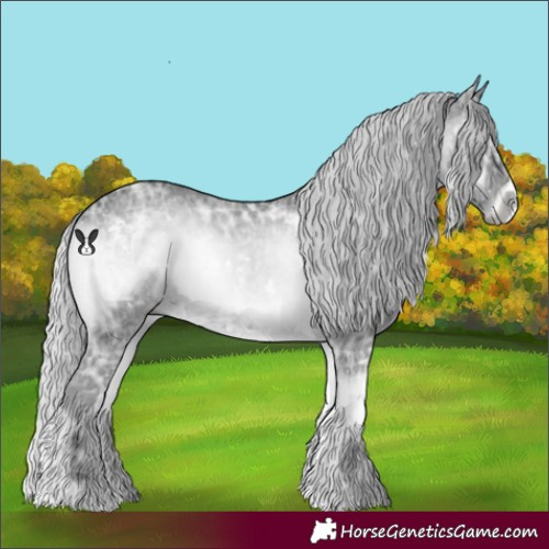Horse Color:White Spotted Silver Blue Onyx Chinchilla Ice 