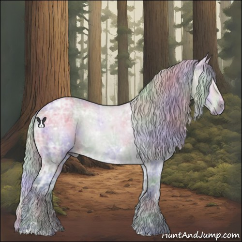 Horse Color:Nacre White Spotted Silver Buckskin Chinchilla Ice Sabino Rabicano 