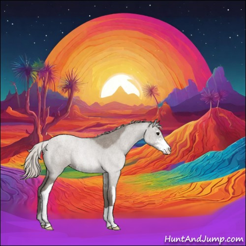 Horse Color:Silver Grullo Roan Sabino 