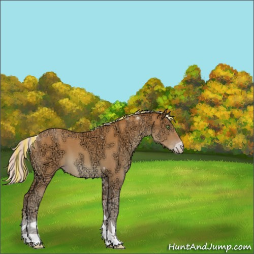Horse Color:Painted Silver Sable Champagne Ice Tobiano 