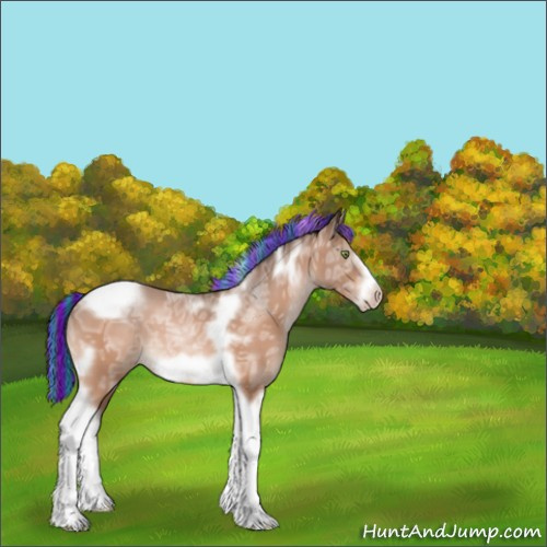 Horse Color:Painted White Spotted Sable Champagne Ice Tobiano Frame Varnish 
