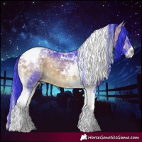 Horse Color:Painted Watercolor Bay Ice Onyx Tobiano