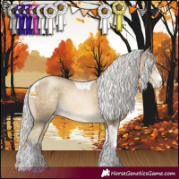 Horse Color:Silver Smoky Black Pearl Sabino Tobiano