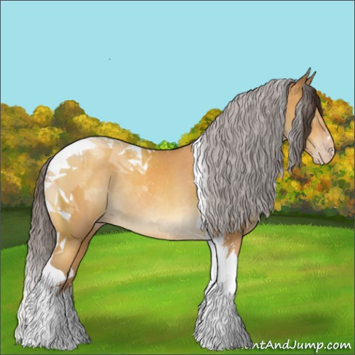 Horse Color:Sable Cream Champagne Tobiano Rabicano 