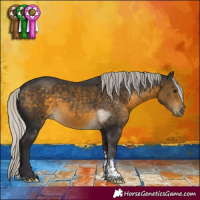 Horse Color:Silver Buckskin Sabino Tobiano