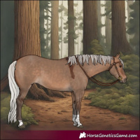 Horse Color:Silver Brown Dun Tobiano 