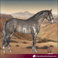 Horse Color:Silver Smoky Black Sabino 
