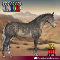 Horse Color:Silver Smoky Black Sabino 