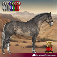 Horse Color:Silver Smoky Black Sabino 
