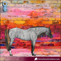 Horse Color:Midnight Blue Ice Roan Snowdrop Pearl Sabino and Midnight Blue Ice Roan