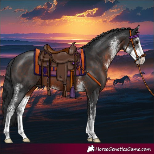 Horse Color:Brown Sabino 