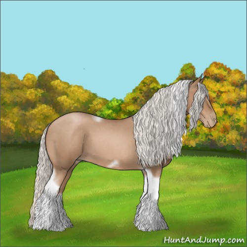 Horse Color:Silver Blue Roan Pearl Tobiano Frame 