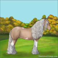 Horse Color:Silver Blue Roan Pearl Tobiano Frame 