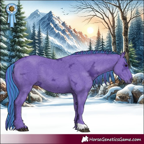 Horse Color:Painted Watercolor Black Ice 