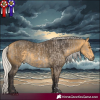 Horse Color:Silver Grullo Mushroom Sabino Rabicano and Silver Buckskin Mushroom