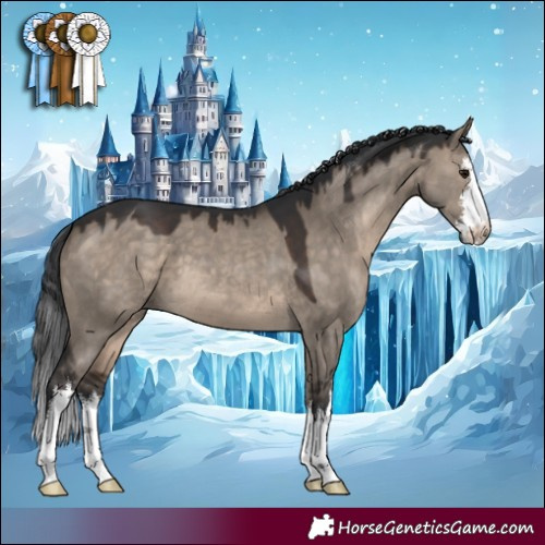 Horse Color:White Spotted Brown Dun 