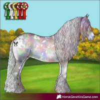 Horse Color:Nacre White Spotted Chocolate Silver Blue Onyx Chinchilla 