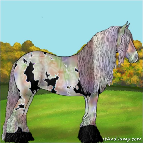 Horse Color:Nacre Watercolor White Spotted Red Onyx Ice 