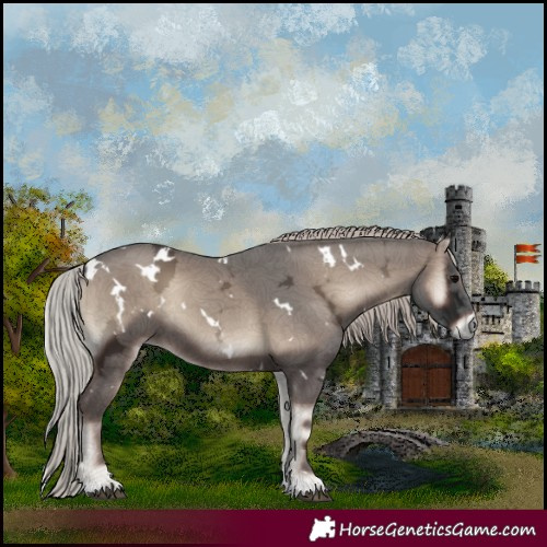 Horse Color:White Spotted Silver Blue Onyx Ice