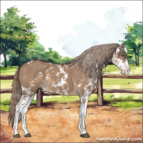 Horse Color:Liver Red Dun Sabino 