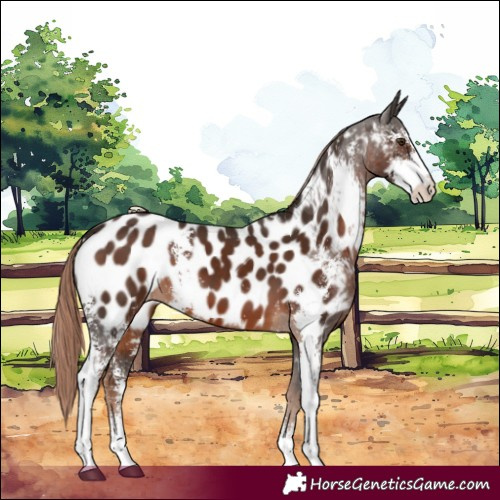 Horse Color:Liver Chestnut Sabino Near Leopard