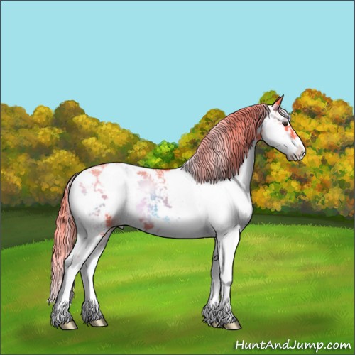 Horse Color:Watercolor Liver Red Onyx Sabino 