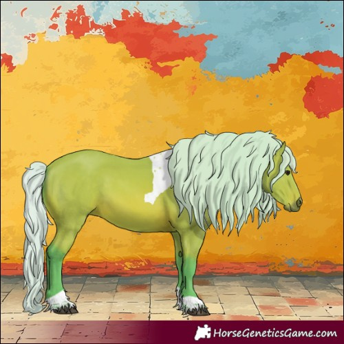 Horse Color:Watercolor Silver Bay Tobiano 