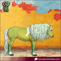 Horse Color:Watercolor Silver Bay Tobiano