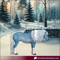 Horse Color:Watercolor Silver Black Chinchilla Tobiano