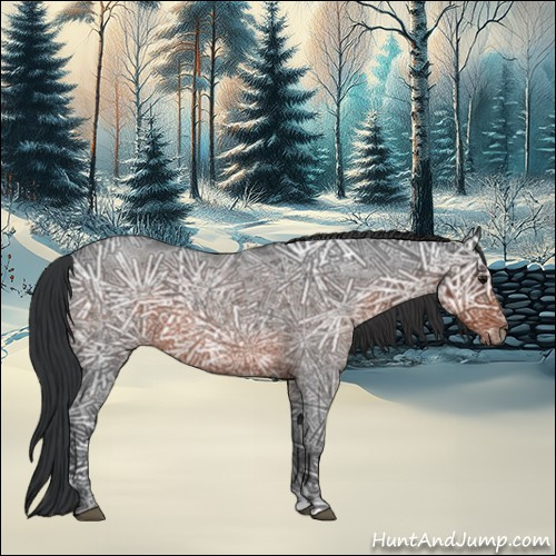 Horse Color:Brown Ice Roan Sabino 