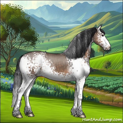 Horse Color:White Spotted Brown Dun Sabino 
