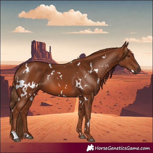Horse Color:White Spotted Chestnut 