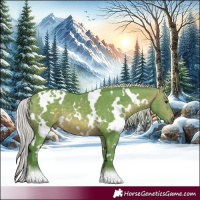 Horse Color:Watercolor White Spotted Silver Brown 