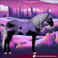 Horse Color:Void Watercolor Silver Brown Splash
