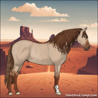 Horse Color:Red Dun Rabicano