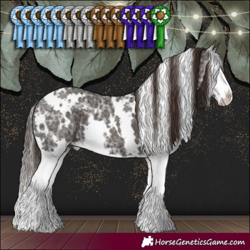 Horse Color:White Spotted Liver Chestnut Ice Splash