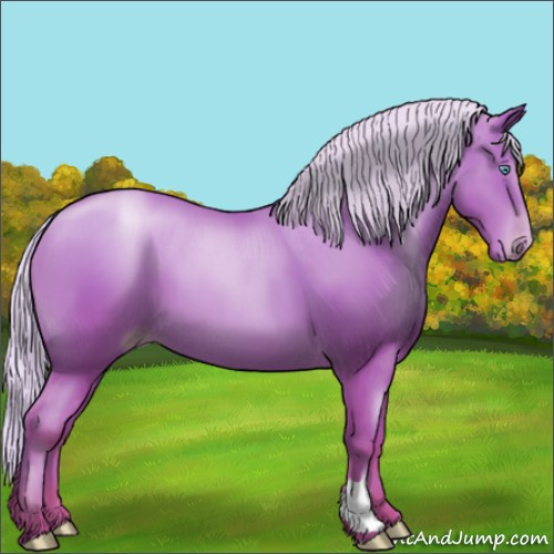 Horse Color:Silver Amber Champagne Pearl