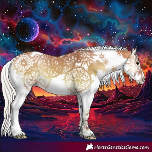 Horse Color:Silver Bay Onyx Splash Tobiano 