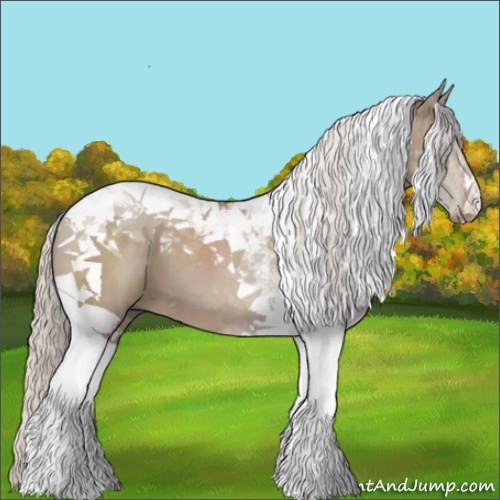 Horse Color:Silver Grullo Tobiano 