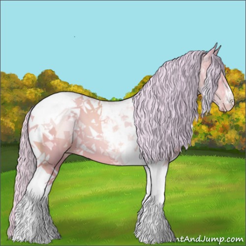 Horse Color:Watercolor Silver Grullo Pearl Tobiano 