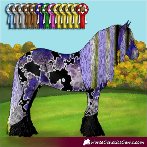 Horse Color:Watercolor White Spotted Liver Red Onyx Ice 
