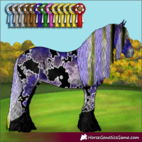 Horse Color:Watercolor White Spotted Liver Red Onyx Ice